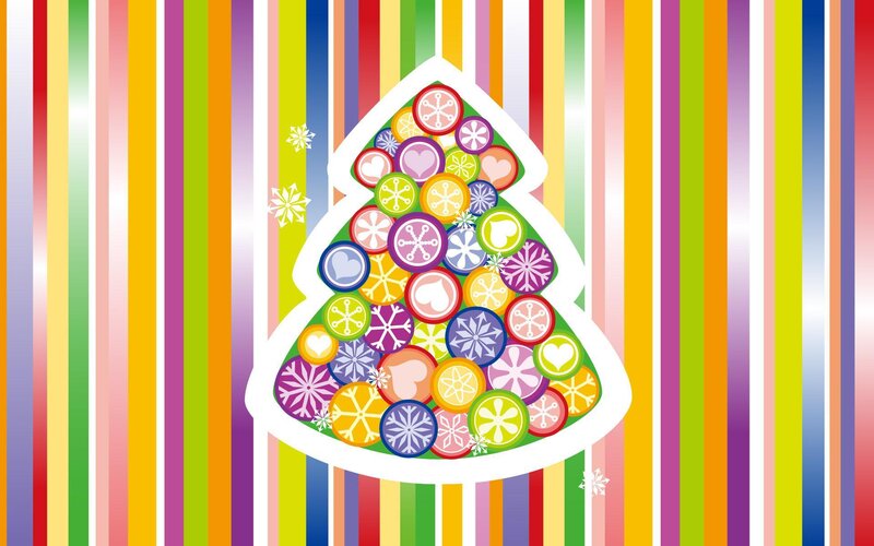 colorful christmas tree design