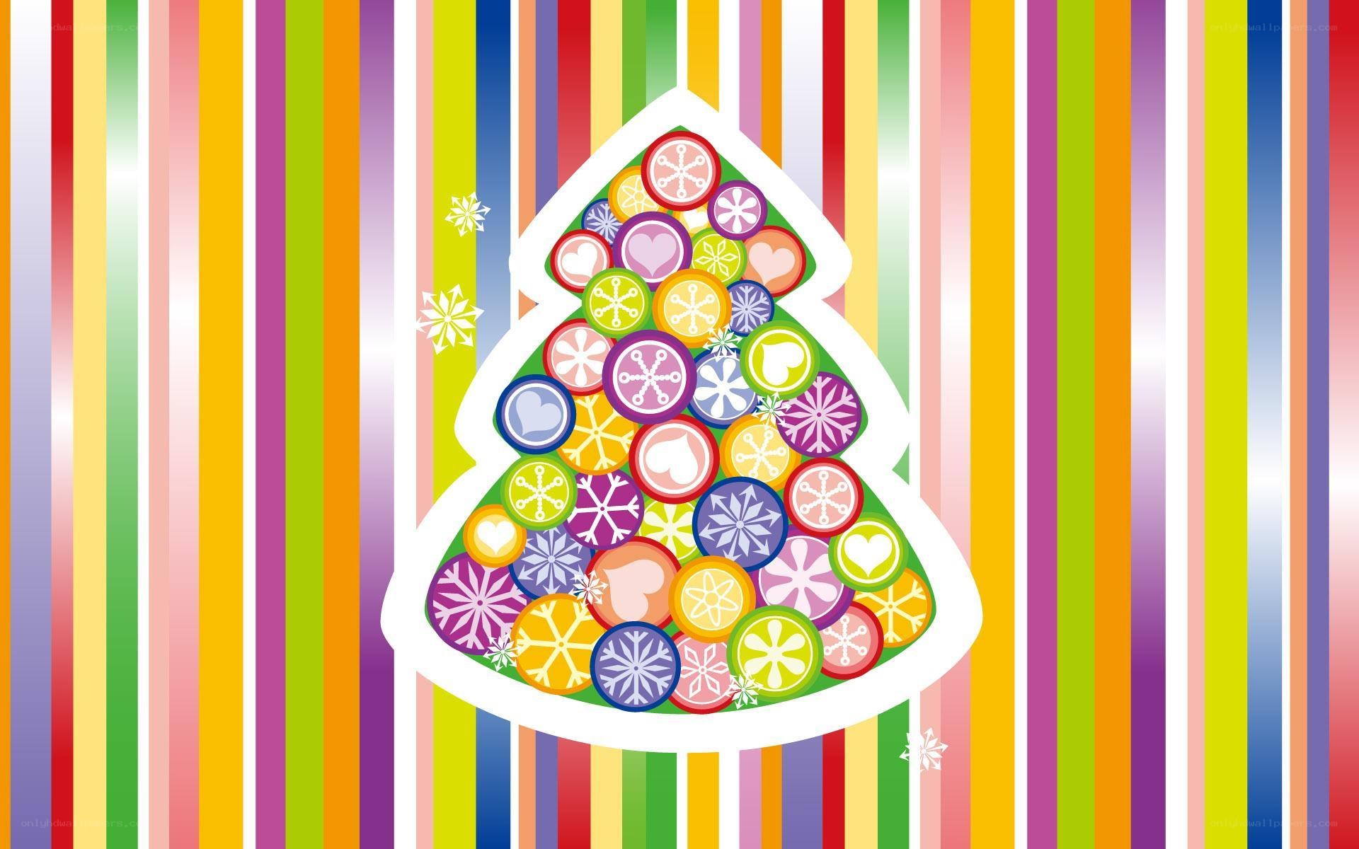 colorful christmas tree design