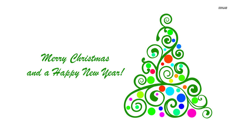 Colorful Christmas Tree — Green, Festive, Winter, Vector Art