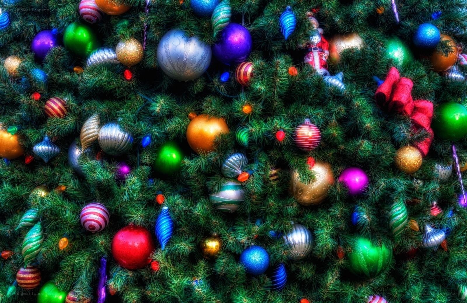 colorful christmas tree ornaments