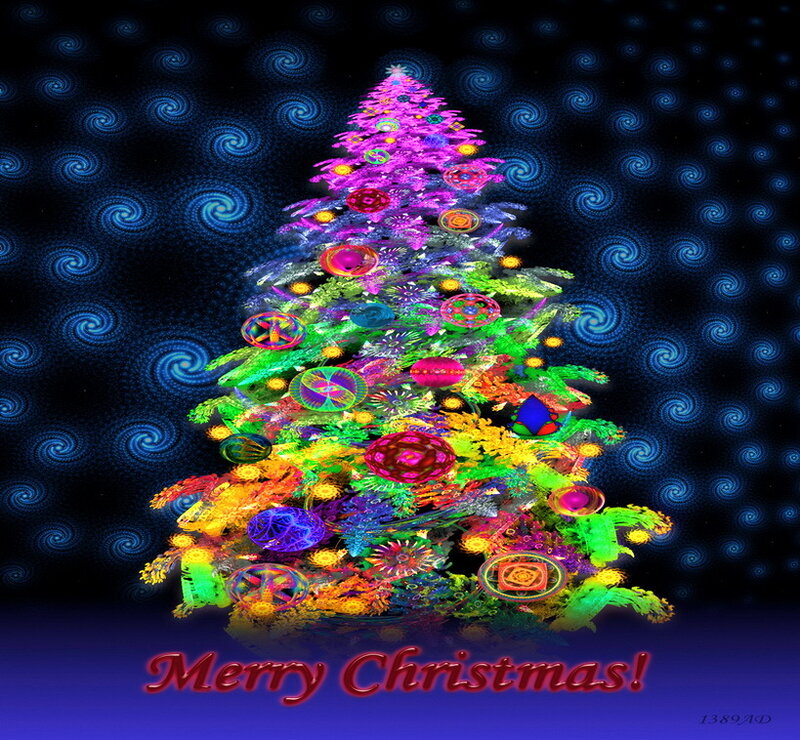 Colorful Christmas Tree — Purple