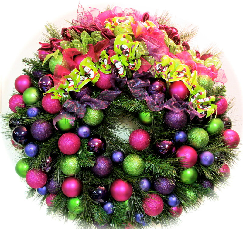 Colorful Christmas Wreath