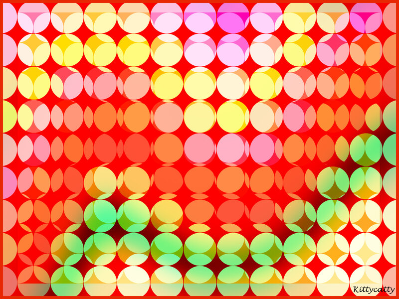 Colorful Circle Pattern — Red