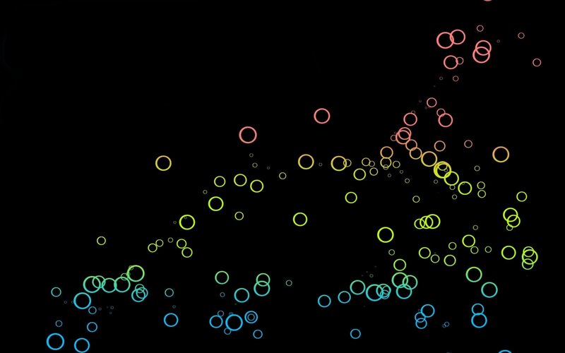colorful circles on black