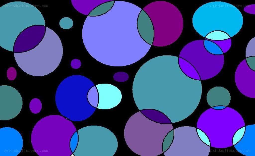 colorful circles on black background