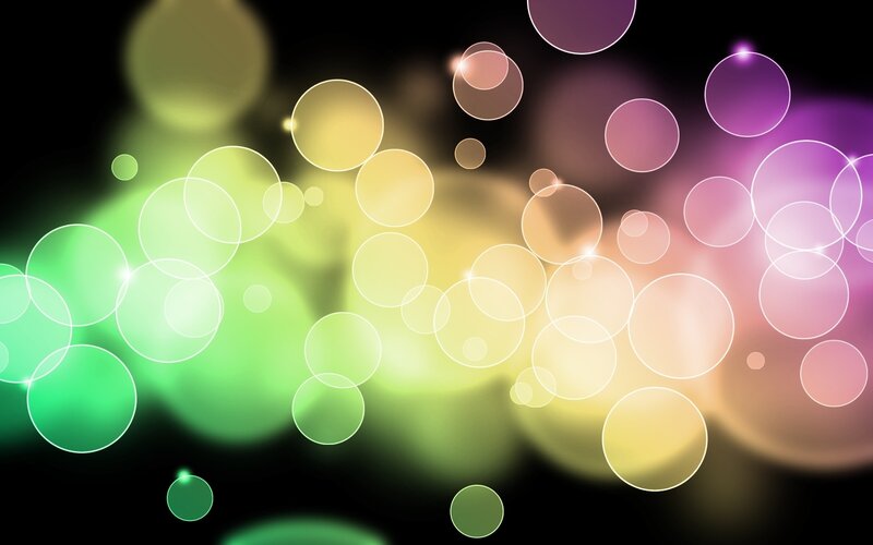 Colorful Circles on Black — Green