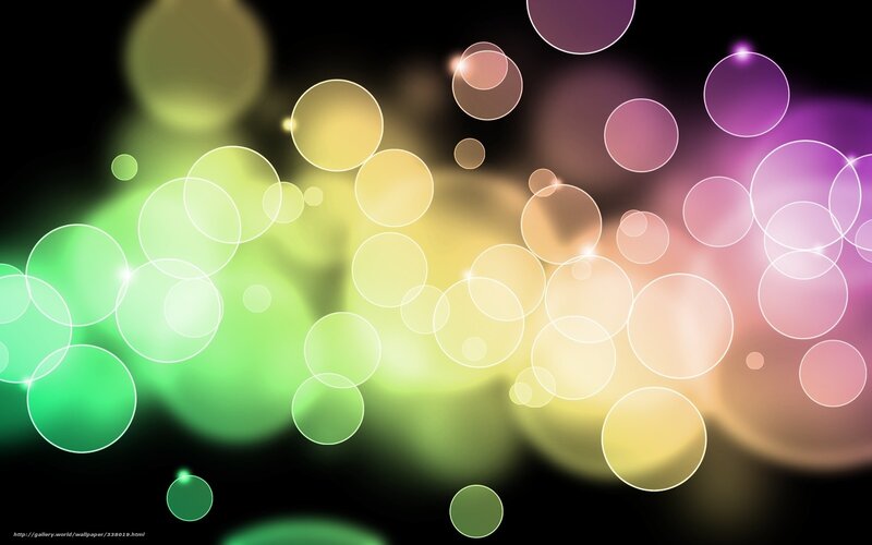 Colorful Circles on Black — Green, Vibrant