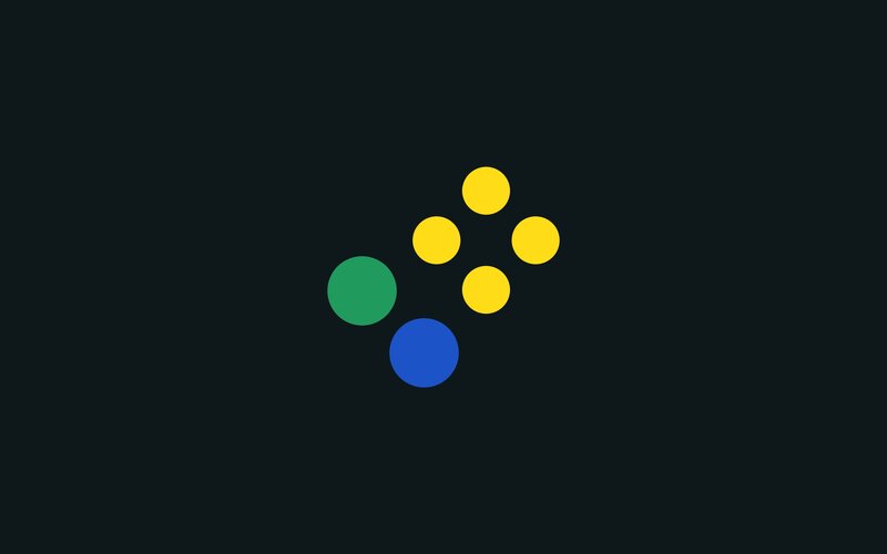 colorful circles on dark background