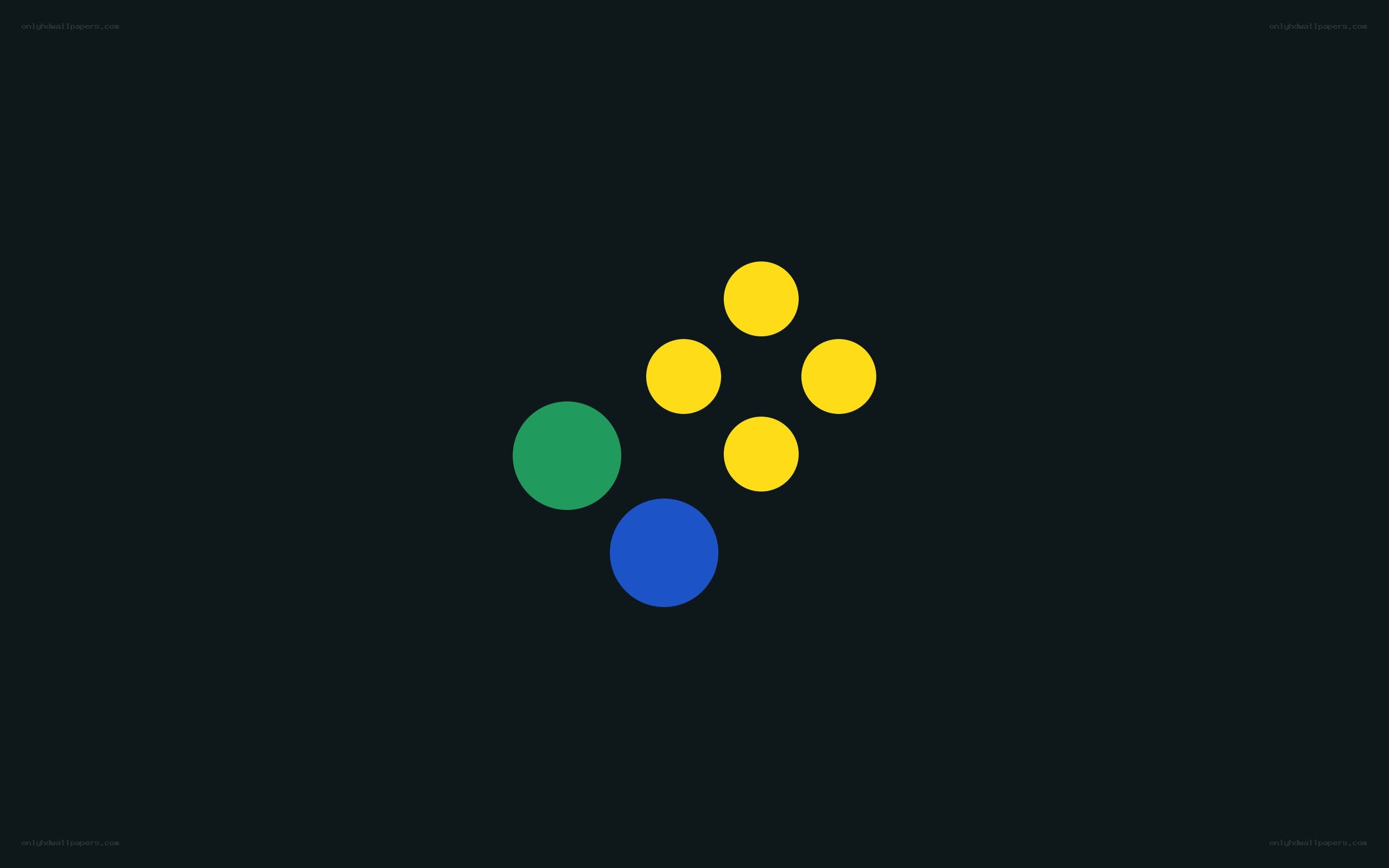 colorful circles on dark background
