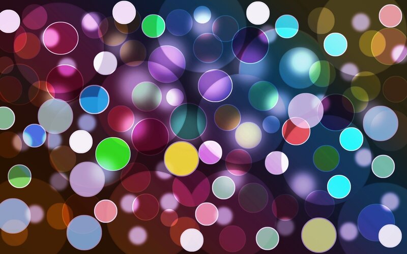 Colorful Circles on Dark Background — Purple