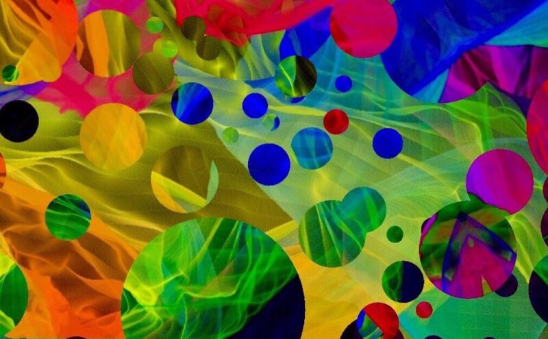 Colorful Circles on Fabric