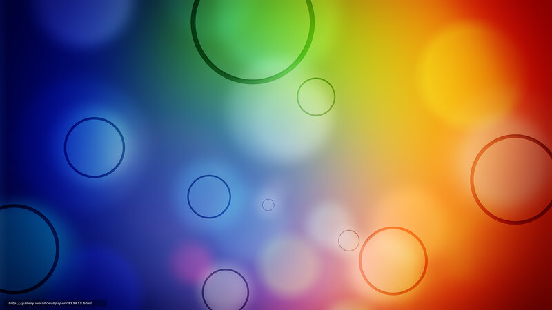 Colorful Circles on Gradient — Blue