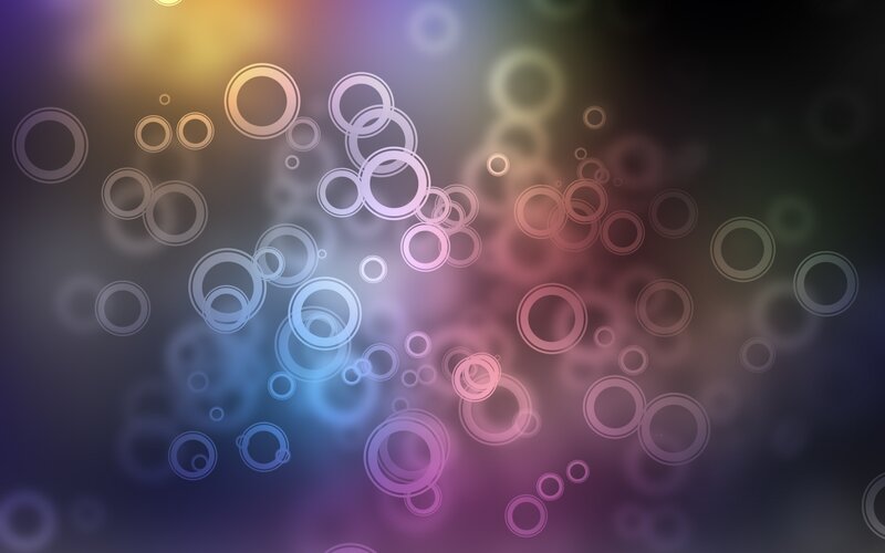Colorful Circles on Gradient — Purple