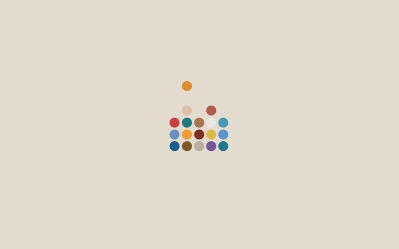 Colorful Circles Pattern — Beige, Calm, Minimalist