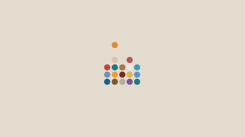 Colorful Circles Pattern — Beige, Calm