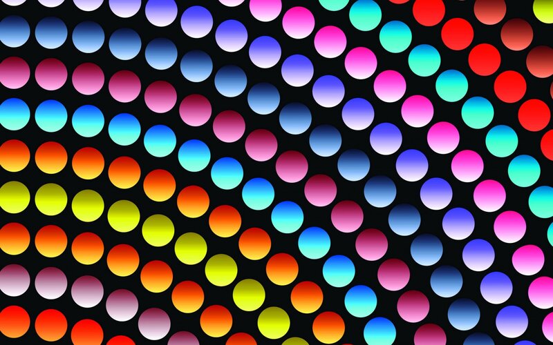 Colorful Circles Pattern — Black, Vibrant