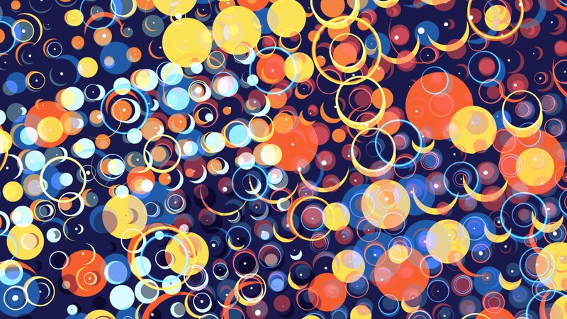 Colorful Circles Pattern — Blue, Vibrant, Abstract, Dots