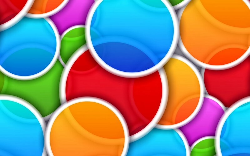 Colorful Circles Pattern — Blue, Vibrant, Abstract