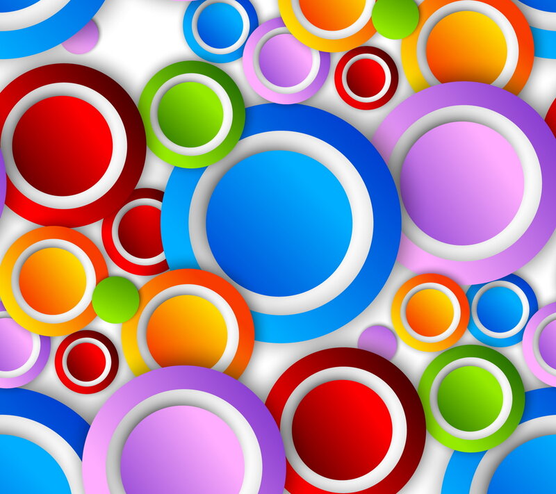 Colorful Circles Pattern — Blue, Vibrant