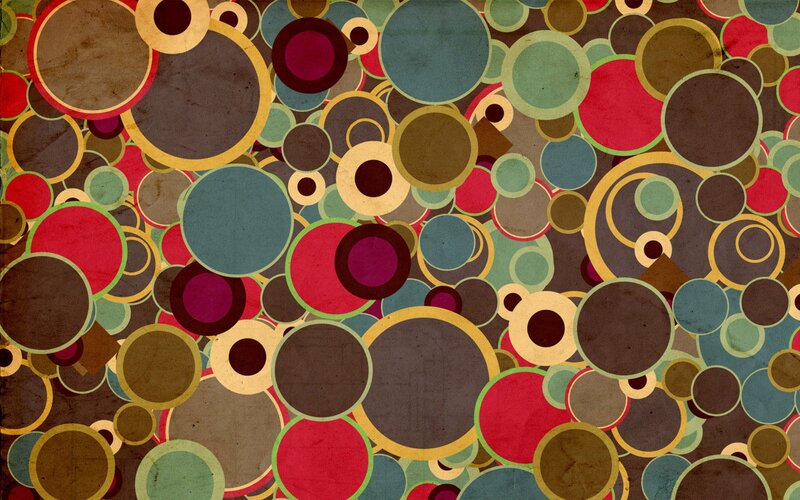 Colorful Circles Pattern — Brown, Busy, Abstract