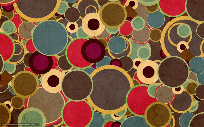 Colorful Circles Pattern — Brown, Busy