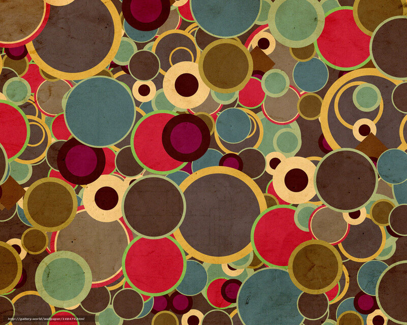 Colorful Circles Pattern — Brown