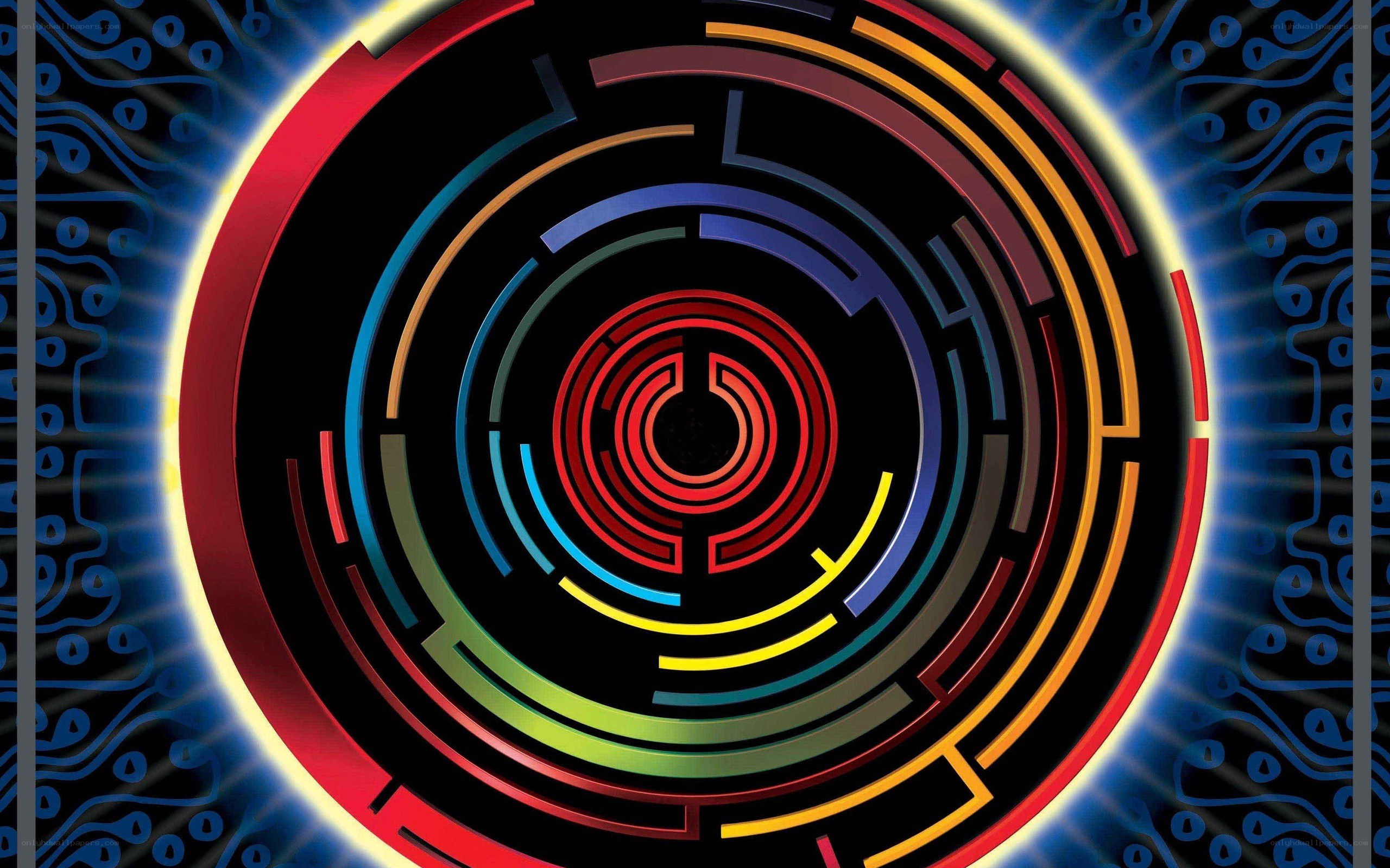 colorful circuit maze design