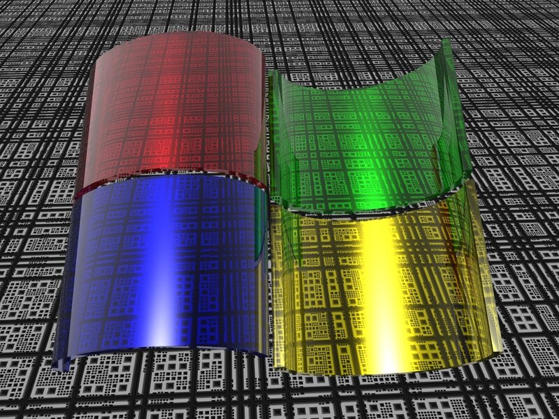 colorful circuit patterns
