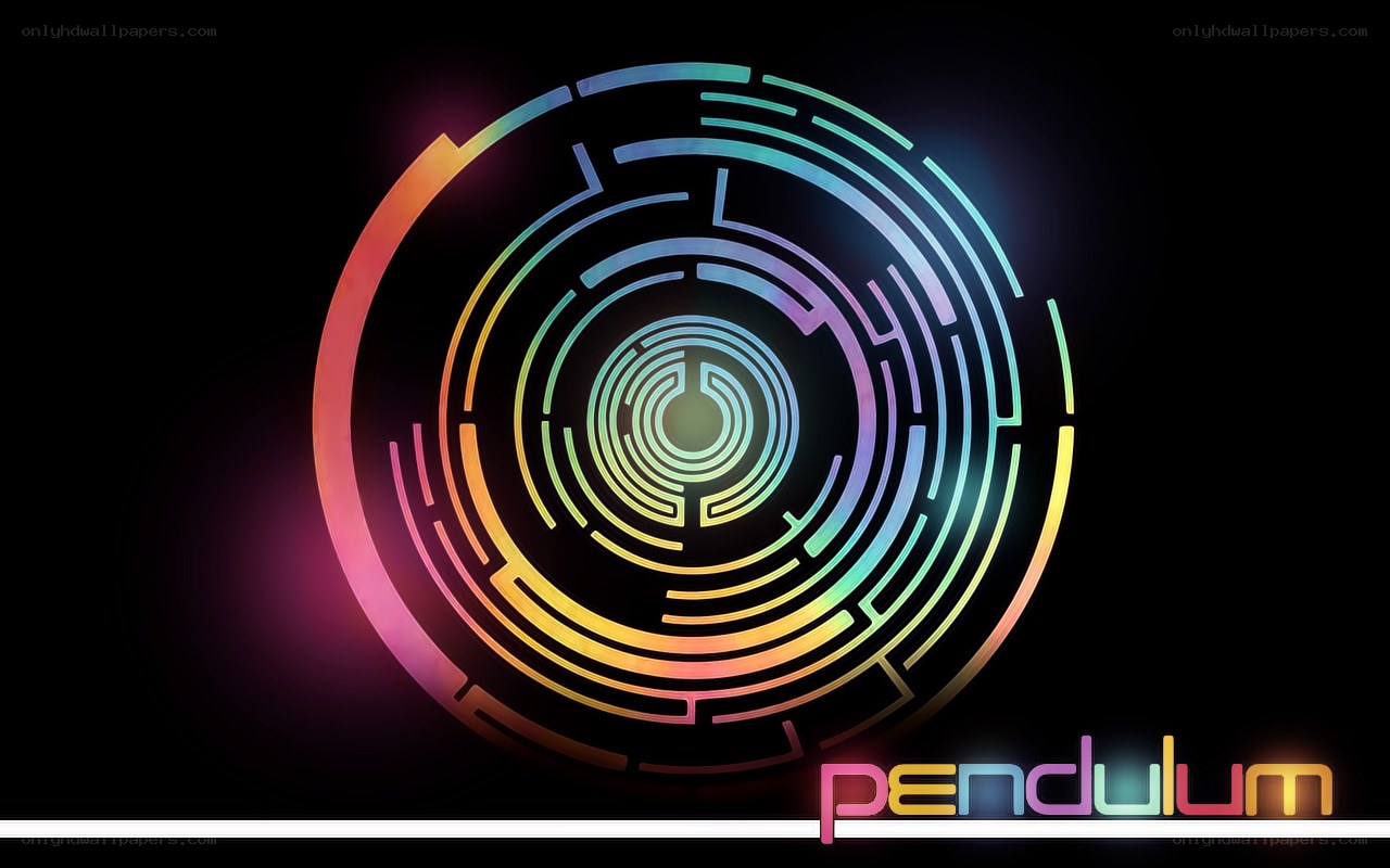 colorful circular design with pendulum text
