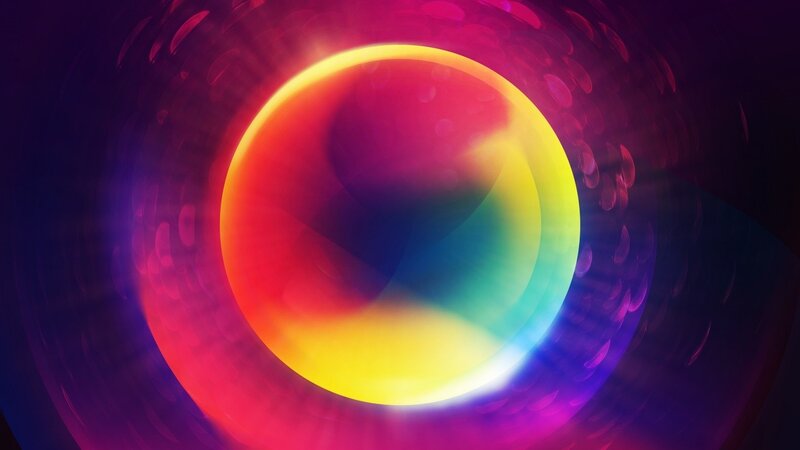 Colorful Circular Light — Red