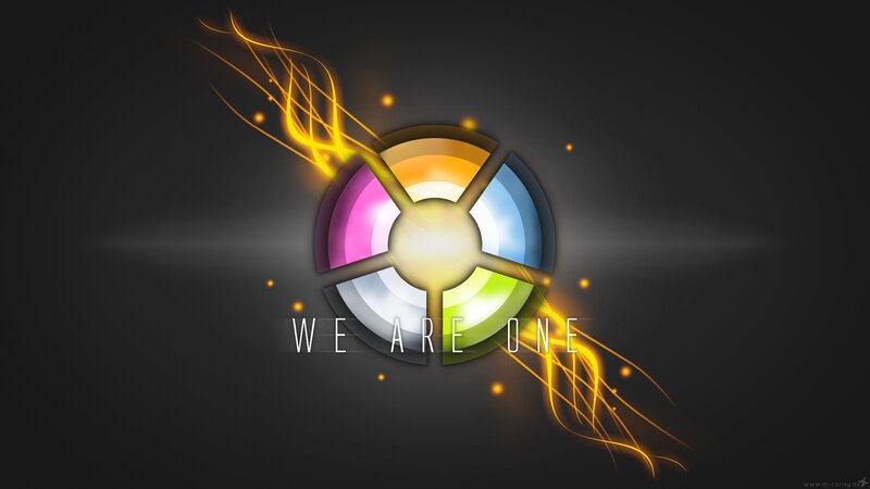 Colorful Circular Logo — Black