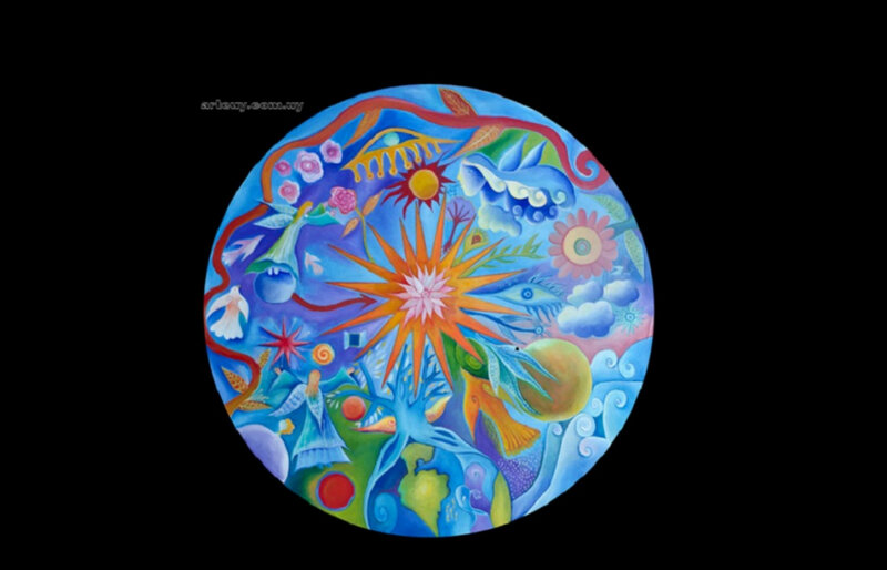 Colorful Circular Mandala — Blue