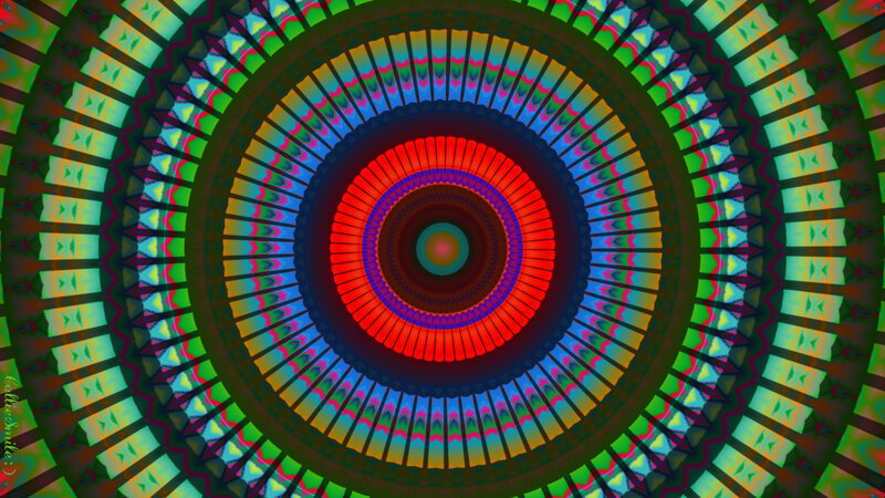 Colorful Circular Mandala — Red