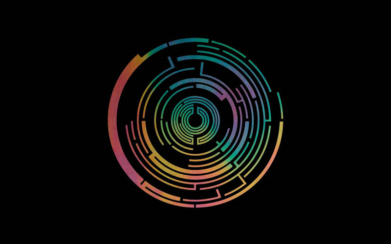 Colorful Circular Maze — Black
