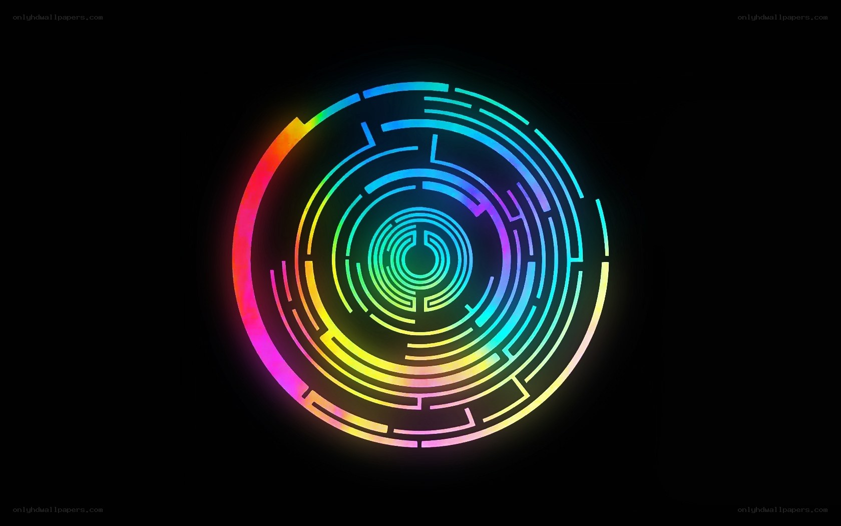 colorful circular maze design