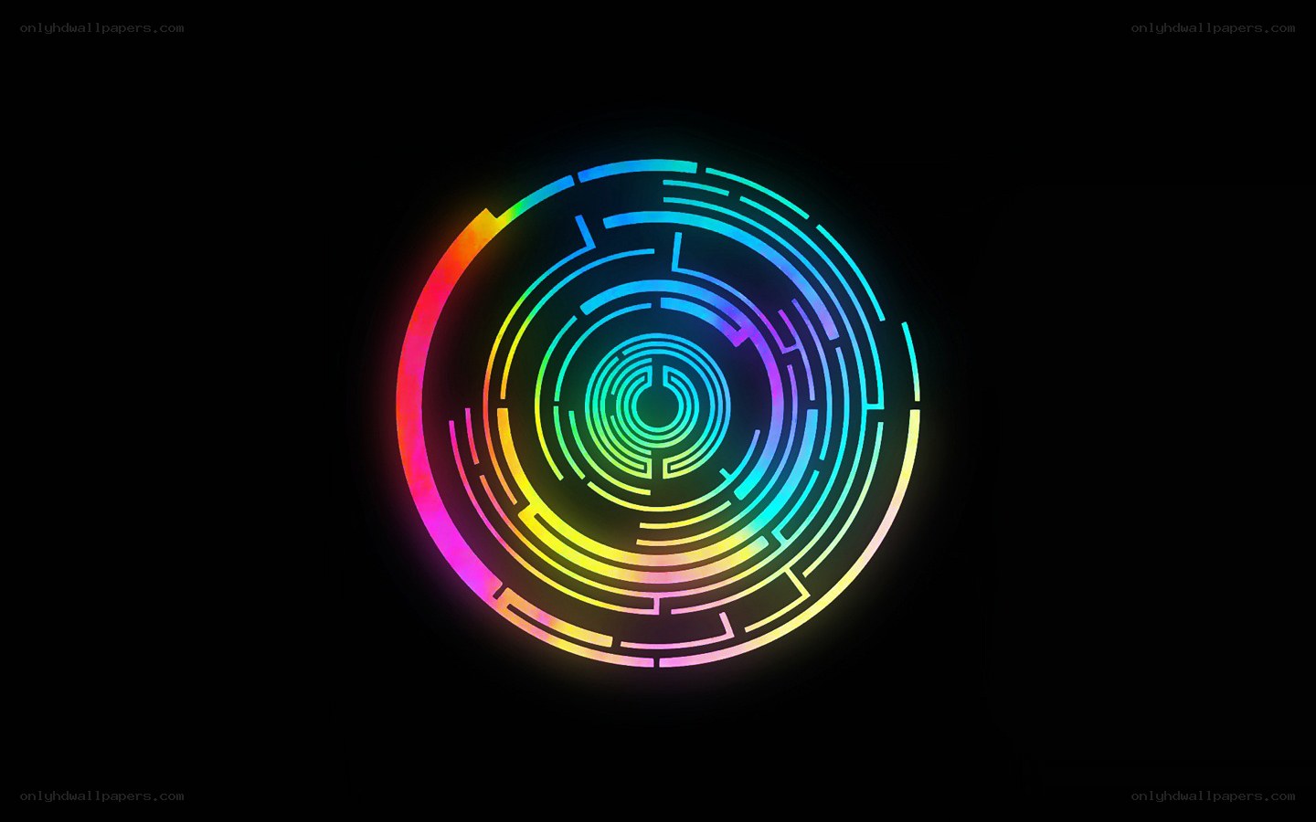 colorful circular maze design