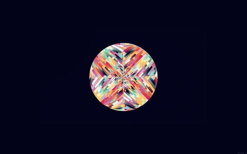 Colorful Circular Pattern — Black
