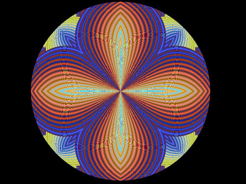 Colorful Circular Pattern — Blue, Hypnotic