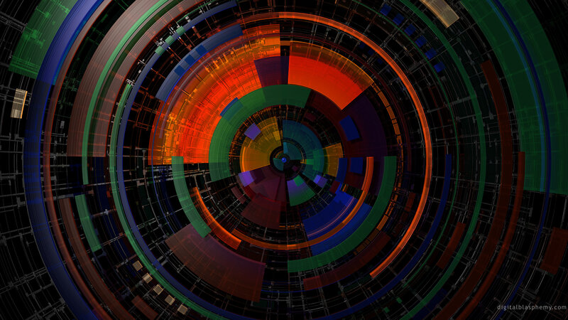 Colorful Circular Pattern — Red, Dynamic