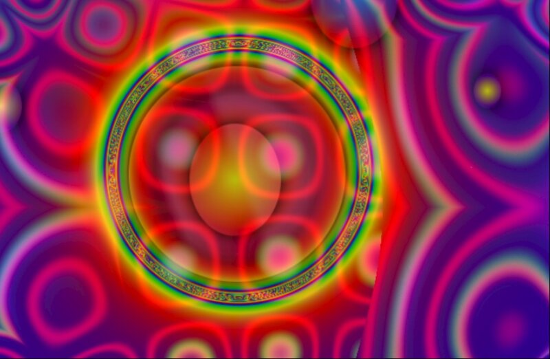 Colorful Circular Pattern — Red