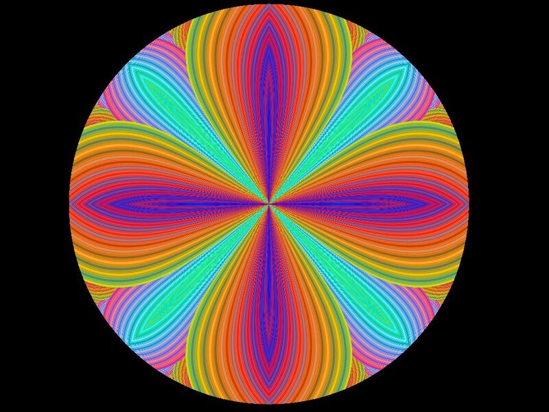 Colorful Circular Pattern — Red, Vibrant, Abstract