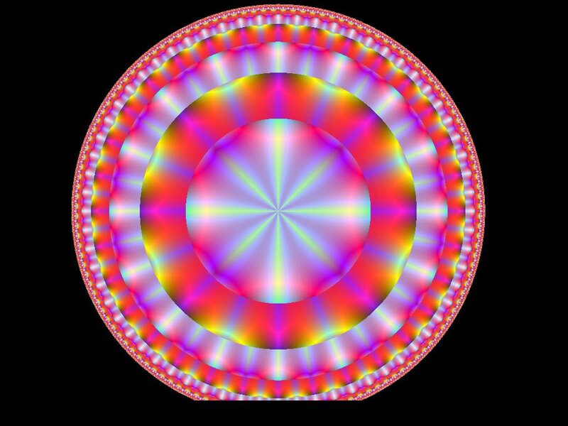 Colorful Circular Pattern — Red, Vibrant