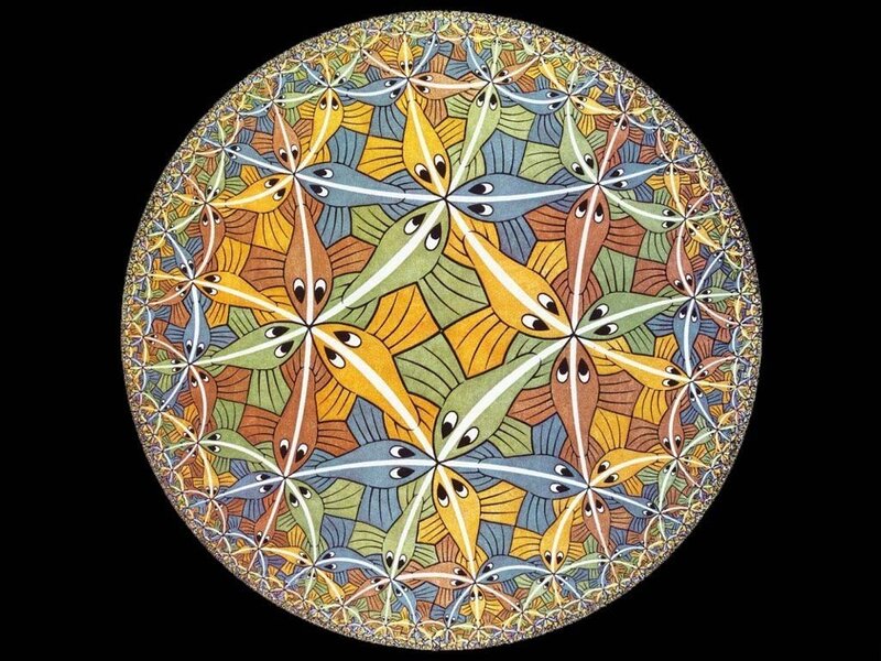 Colorful Circular Pattern — Yellow, Symmetrical