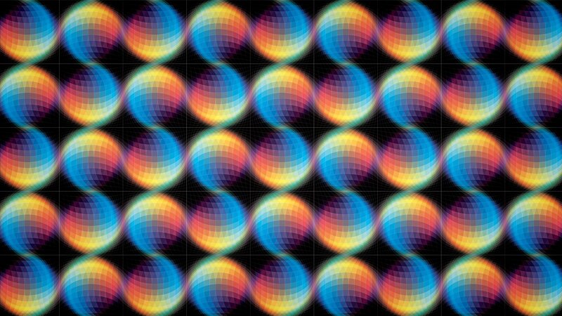 Colorful Circular Patterns — Blue, Hypnotic, Abstract