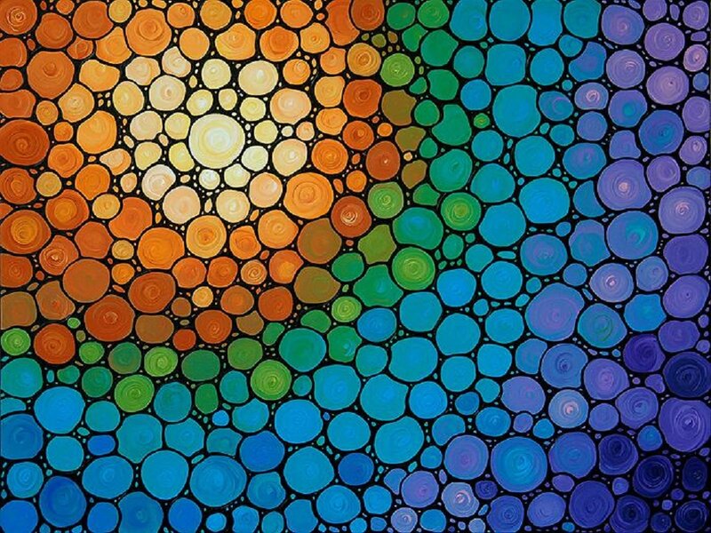 Colorful Circular Patterns — Orange
