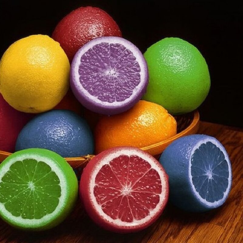 Colorful Citrus Fruits — Yellow, Dramatic