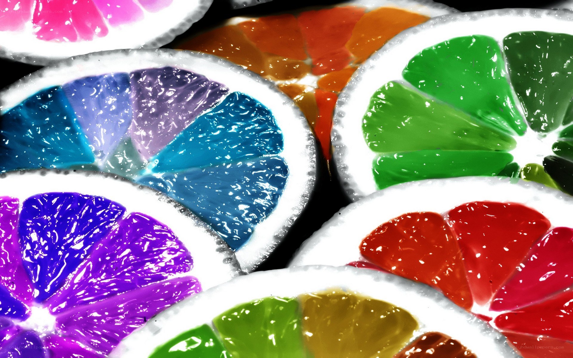 colorful citrus slices