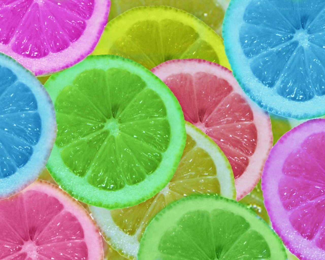 Colorful citrus slices