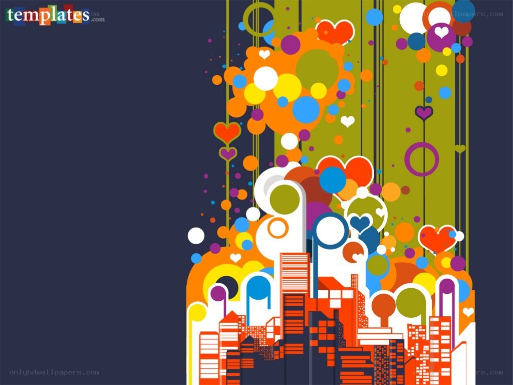 colorful city abstract background