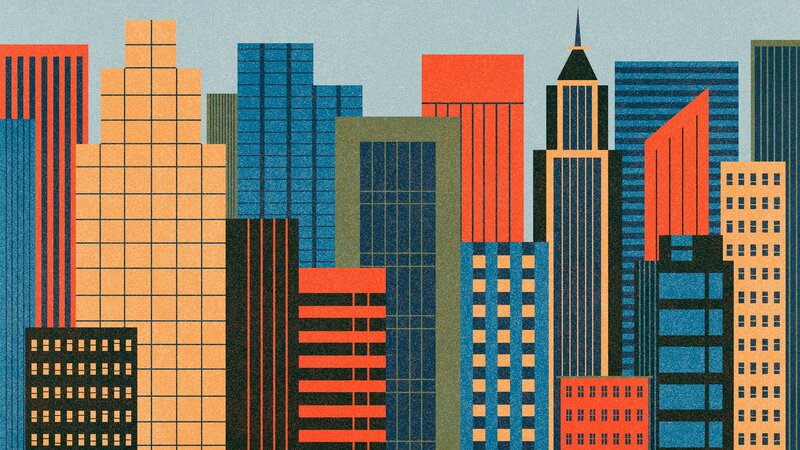 colorful city skyline illustration
